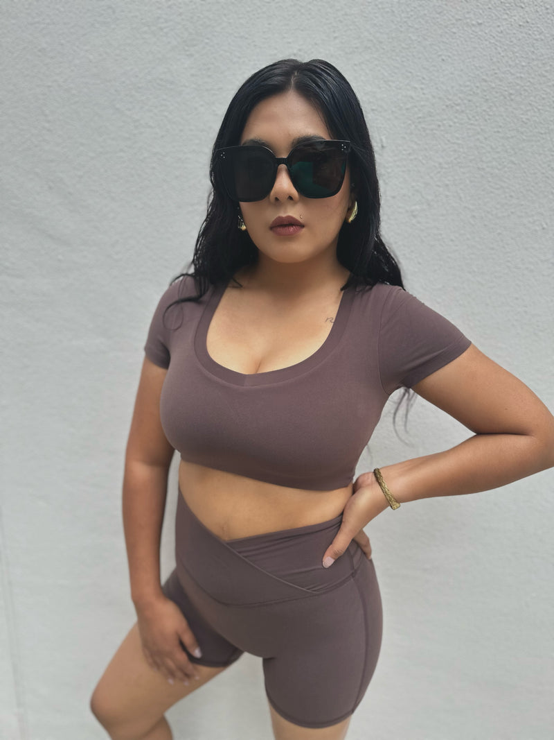 VERA cap sleeve  crop top bra