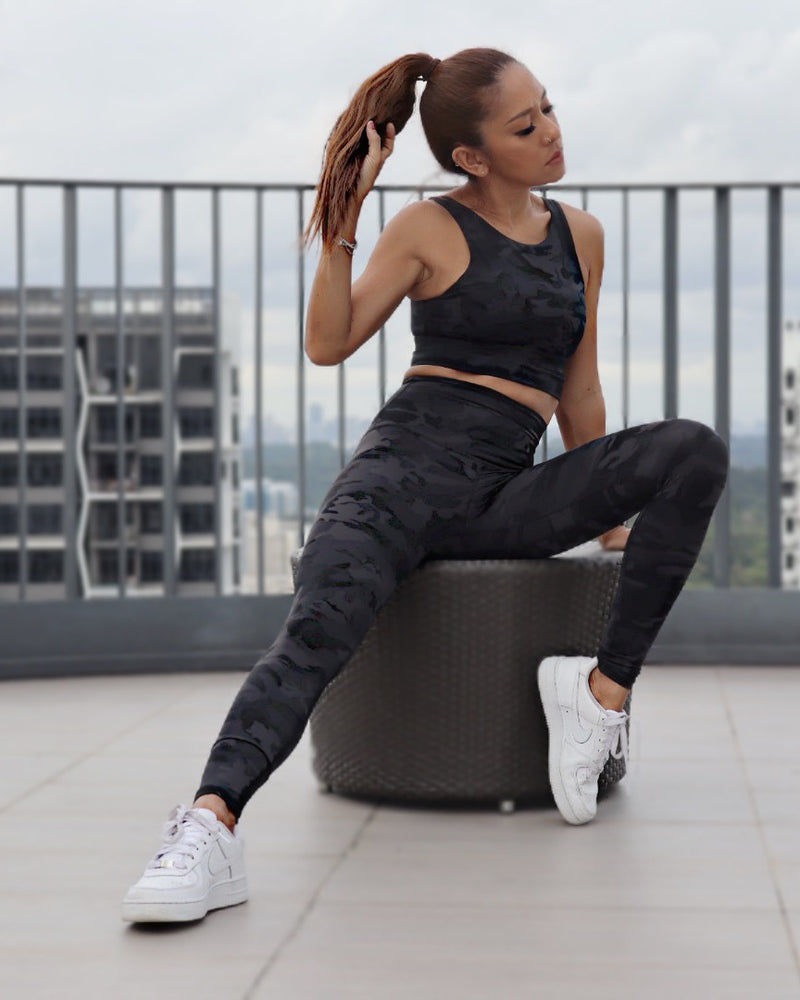 BLACK CAMO Leggings - Ikadancewear