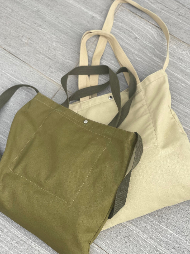 Slouchy canvas tote/sling/shoulder bag - Ikadancewear